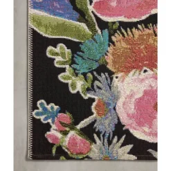 Kirkland's Home Outdoor Rugs-Midnight Garden Party Indoor/Outdoor Rug, 5X7
