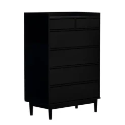 Kirkland's Home Dressers & Chests-Midnight Solid Wood Pull Tab Dresser