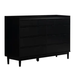 Kirkland's Home Dressers & Chests-Midnight Solid Wood Pull Tab Large Dresser