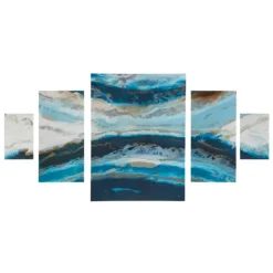 Kirkland's Home Canvas Art-Midnight Tide Canvas Art Prints, Set Of 5