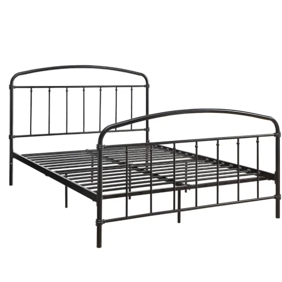 Kirkland's Home Beds & Headboards-Midnight Vintage Arch Queen Bed Frame