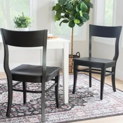 Kirkland's Home Dining Chairs-Midnight Wave Frame Dining Chairs, Set Of 2