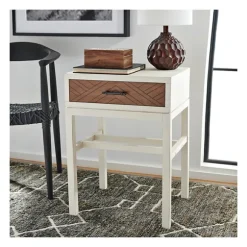 Kirkland's Home Accent & End Tables-Milo Honey Herringbone Accent Table