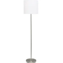 Kirkland's Home Floor Lamps-Minimal Brushed Nickel Stem Floor Lamp