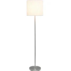 Kirkland's Home Floor Lamps-Minimal Brushed Nickel Stem Floor Lamp