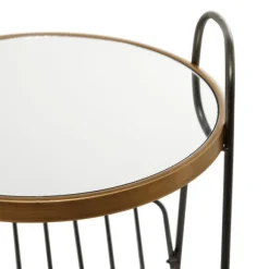 Kirkland's Home Accent & End Tables-Mirror Top Magazine Rack Side Table