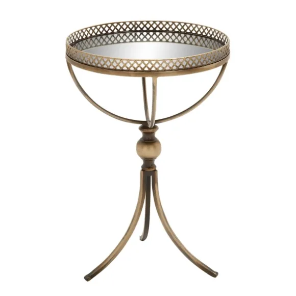 Kirkland's Home Accent & End Tables-Mirror Top Metal Accent Table