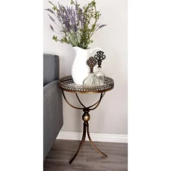 Kirkland's Home Accent & End Tables-Mirror Top Metal Accent Table