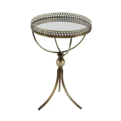 Kirkland's Home Accent & End Tables-Mirror Top Metal Accent Table