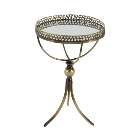 Kirkland's Home Accent & End Tables-Mirror Top Metal Accent Table