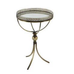 Kirkland's Home Accent & End Tables-Mirror Top Metal Accent Table