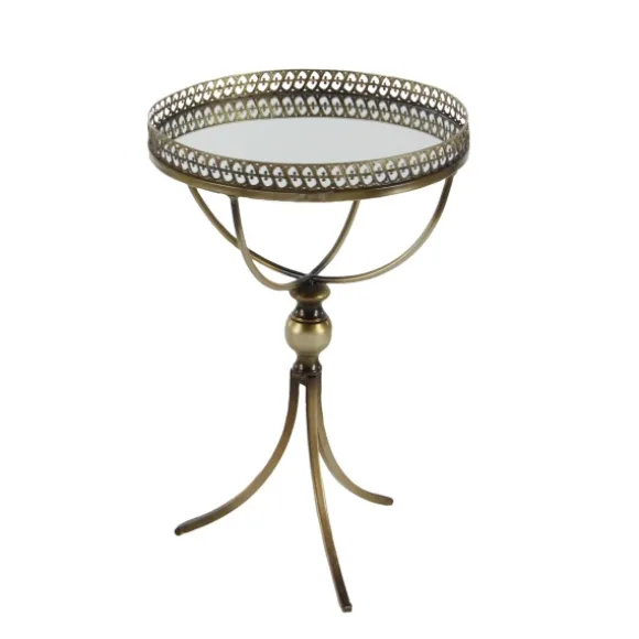 Kirkland's Home Accent & End Tables-Mirror Top Metal Accent Table