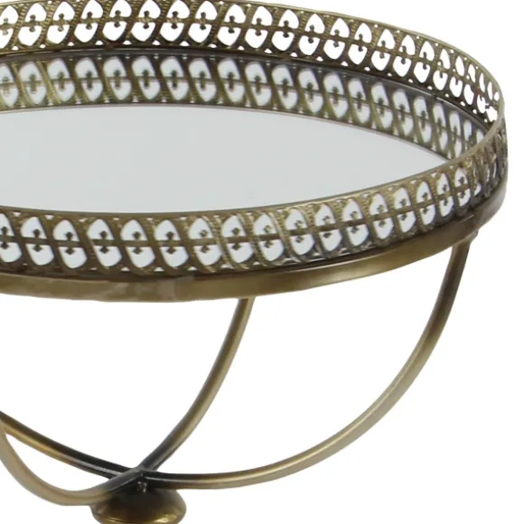 Kirkland's Home Accent & End Tables-Mirror Top Metal Accent Table