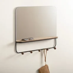 Kirkland's Home Hooks-Mirror With Shelf Wall Hooks