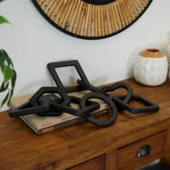 Kirkland's Home Statues & Figurines-Mixed Shapes Chain Sculptures, Set Of 2