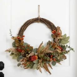 Kirkland's Home Wreaths-Mixed Wheat And Protea Fall Wreath