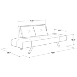 Kirkland's Home Sofas & Loveseats-Mod Wing Arm Convertible Sofa