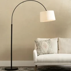 Kirkland's Home Floor Lamps-Modern Black Arch Floor Lamp