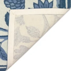 Kirkland's Home Outdoor Rugs-Modern Blue Floral Vines Outdoor Area Rug, 5X7