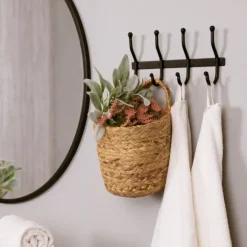 Kirkland's Home Hooks-Modern Farmhouse Black Metal Wall Hooks