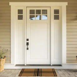 Kirkland's Home Doormats-Modern Farmhouse Plaid Coir Doormat