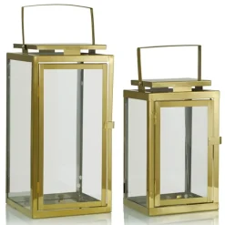 Kirkland's Home Lanterns-Modern Polished Lanterns, Set Of 2