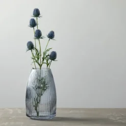 Kirkland's Home Vases-Modern Ribbed Glass Vase