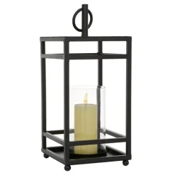 Kirkland's Home Lanterns-Modern Vintage Iron Framed Lantern, 18 In.