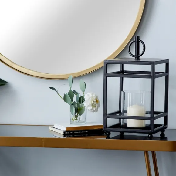 Kirkland's Home Lanterns-Modern Vintage Iron Framed Lantern, 15 In.