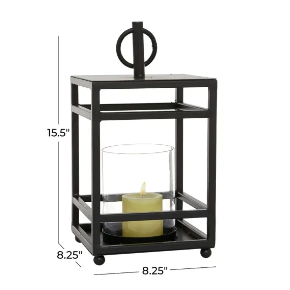 Kirkland's Home Lanterns-Modern Vintage Iron Framed Lantern, 15 In.