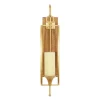 Kirkland's Home Sconces-Modern Warm Wood And Gold Sconce
