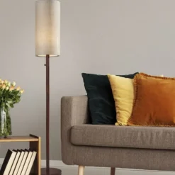 Kirkland's Home Floor Lamps-Modern Wood Emma Floor Lamp