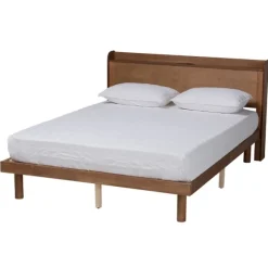 Kirkland's Home Beds & Headboards-Modern Wood Queen Platform Bed