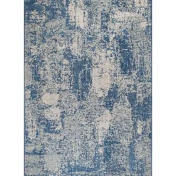 Kirkland's Home Outdoor Rugs-Molly Blue Mottled Abstract Outdoor Rug, 8X10