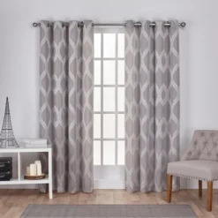 Kirkland's Home Curtains & Drapes-Monte Curtain Panel Set, 108 In.