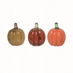 Kirkland's Home Statues & Figurines-Multicolor Mini Glass Pumpkins, Set Of 3