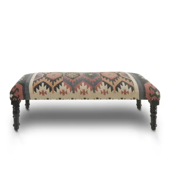 Kirkland's Home Benches & Ottomans-Multicolor Southwestern Geometric Bench