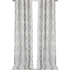 Kirkland's Home Curtains & Drapes-Mushroom Interlock Single Curtain Panel, 84 In.