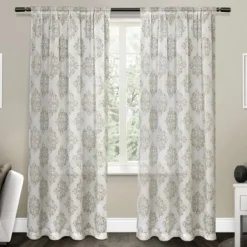 Kirkland's Home Curtains & Drapes-Nagano Linen Curtain Panel Set, 96 In.
