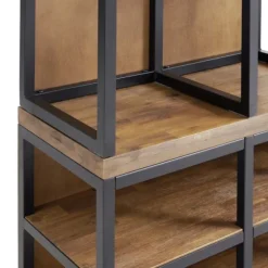 Kirkland's Home Entryway Furniture-Natural Acacia Wood And Metal Hall Tree With Bench