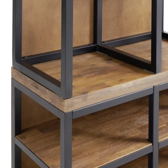 Kirkland's Home Entryway Furniture-Natural Acacia Wood And Metal Hall Tree With Bench