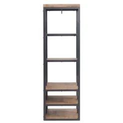 Kirkland's Home Entryway Furniture-Natural Acacia Wood And Metal 5-Shelf Hall Tree