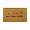 Kirkland's Home Doormats-Natural All Wines Welcome Here Doormat