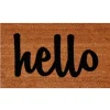 Kirkland's Home Doormats-Natural And Black Coir Hello Doormat, 36X24 In.