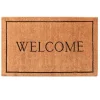 Kirkland's Home Doormats-Natural And Black Welcome Doormat, 48X30 In.
