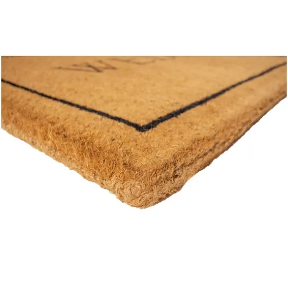 Kirkland's Home Doormats-Natural And Black Welcome Doormat, 48X30 In.