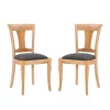 Kirkland's Home Dining Chairs-Natural And Gray Linen Dining Chairs, Set Of 2