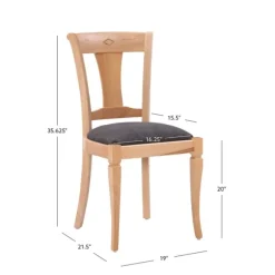 Kirkland's Home Dining Chairs-Natural And Gray Linen Dining Chairs, Set Of 2