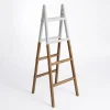 Kirkland's Home Decorative Accents-Natural And White Wood Foldable Ladder