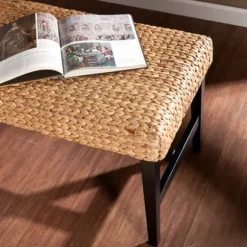 Kirkland's Home Benches & Ottomans-Natural Blanchard Water Hyacinth Bench